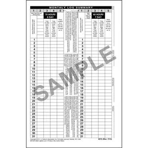 Monthly Log Summary Envelope - Side Gum Slap, White Stock