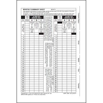 Monthly Log Summary Envelope - Side Flap, Brown Stock
