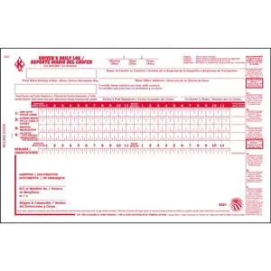 Driver's Daily Log Book, Bilingual, 2-Ply, w/Carbon w/Recap & Simplified DVIR - Stock