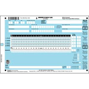 Scannable Driver's Daily Log Book - California & Texas Rule Set Logs, w/Recap - Stock