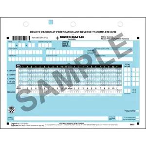 Scannable Driver's Daily Log, 2-Ply, w/Carbon, No Recap, Loose-Leaf Format - Stock