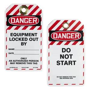 Double-Sided Lockout/Tagout Tag - Danger Do Not Start