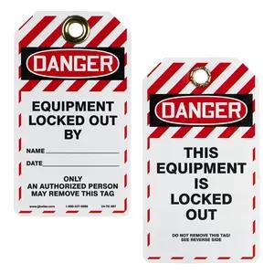 Double-Sided Lockout/Tagout Tag - This Equipment Is Locked Out