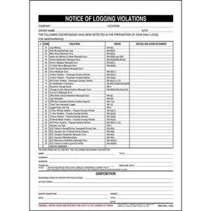 Notice of Logging Violations