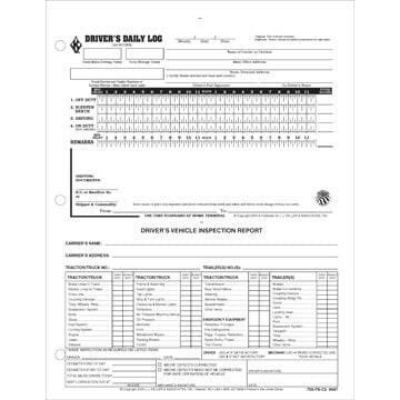 Loose-Leaf Two-In-One Driver's Daily Log - Stock