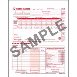 3-In-1 Driver's Daily Log, 2-Ply, Carbonless, Loose-Leaf Format - Stock
