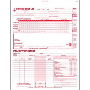 3-In-1 Driver's Daily Log Book, 2-Ply, w/Carbon, Book Format - Stock