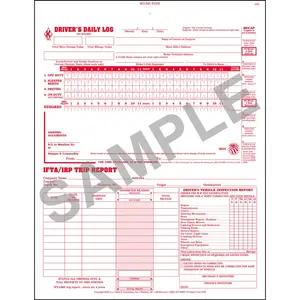 3-In-1 Driver's Daily Log Book, 2-Ply, w/Carbon, Book Format - Stock