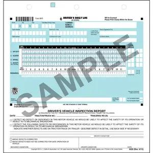 Scannable 2-In-1 Driver's Daily Log, 2-Ply, w/Carbon, Loose-Leaf Format - Stock