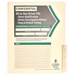 Confidential All-In-One Driver Qualification File Folder - For Single-Copy Forms