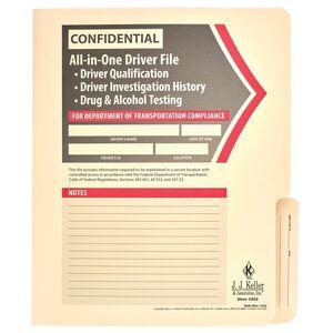 Confidential All-In-One Driver Qualification File Folder - For Snap-Out Forms