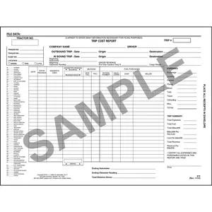 Trip Cost Report Envelope