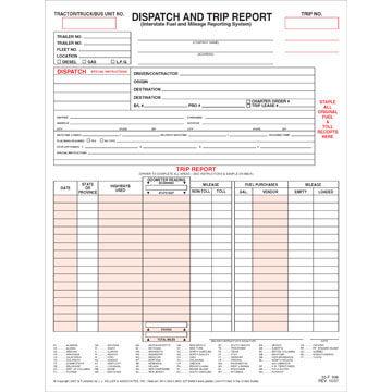 Dispatch and Trip Report - Padded Format
