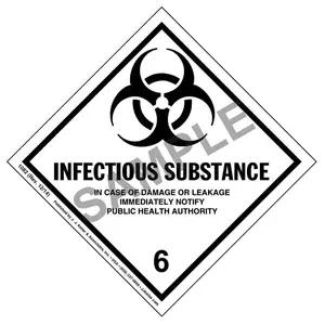 Class 6 Infectious Substance Labels