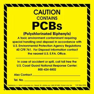 Caution - Contains PCBs Package Marking