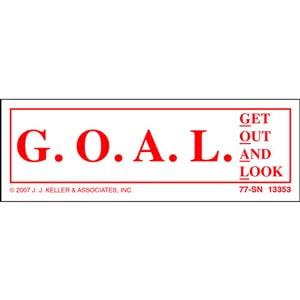 Get Out And Look (G.O.A.L.) Label - Clear Poly