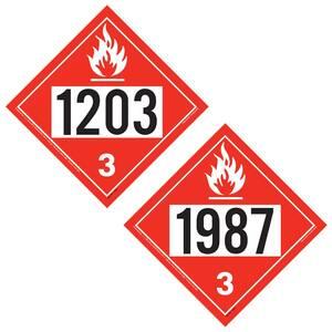 1203/1987 Placard - Class 3 Flammable Liquid