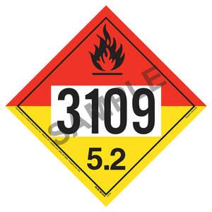 3109 Placard - Division 5.2 Organic Peroxide