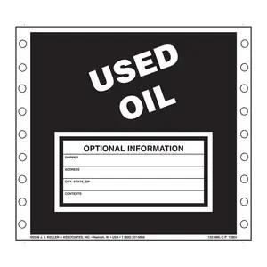 Used Oil Waste Labels
