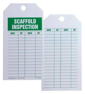Safety Tag - Cardstock - Scaffold Inspection