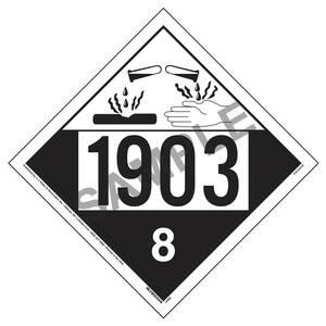 1903 Placard - Class 8 Corrosive