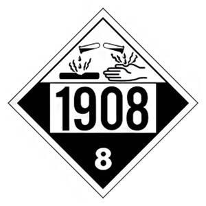1908 Placard - Class 8 Corrosive