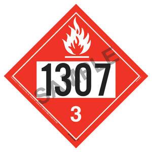 1307 Placard - Class 3 Flammable Liquid