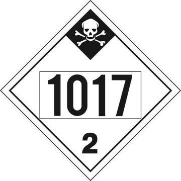 1017 Placard - Division 2.3 Inhalation Hazard