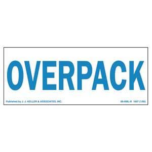 Overpack Package Marking - Paper, Blue Ink