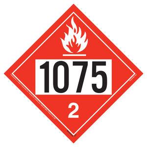 1075 Placard - Division 2.1 Flammable Gas