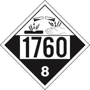 1760 Placard - Class 8 Corrosive