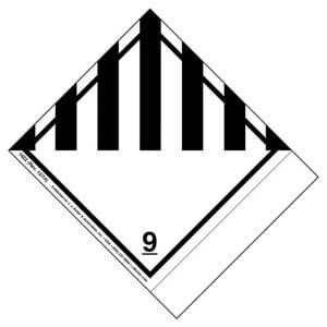 Class 9 Miscellaneous Labels - Blank Shipping Name Panel