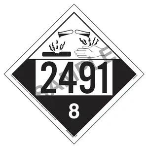 2491 Placard - Class 8 Corrosive