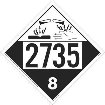 2735 Placard - Class 8 Corrosive
