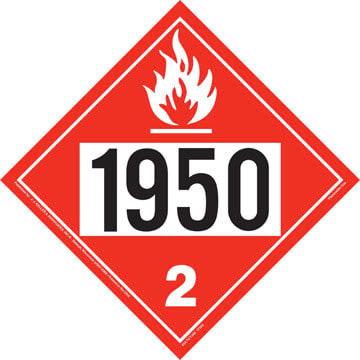 1950 Placard - Division 2.1 Flammable Gas