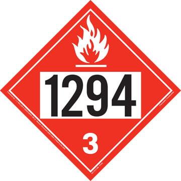 1294 Placard - Class 3 Flammable Liquid