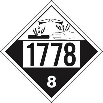 1778 Placard - Class 8 Corrosive