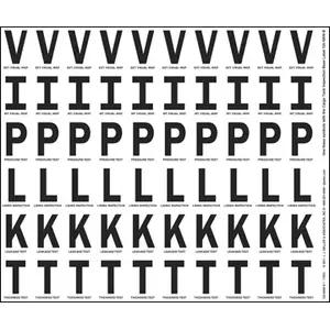 Test & Inspection Label - V, I, P, L, K, T