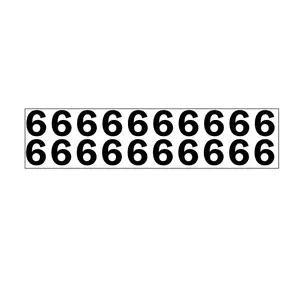 Individual 1.25" Vinyl Numbers - 6 (Six)