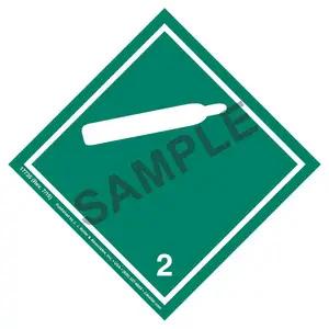 International Dangerous Goods Label - Class 2 -- Non-Flammable Gas - Paper