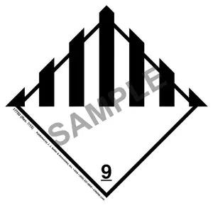 International Dangerous Goods Label - Class 9 -- Miscellaneous - Paper