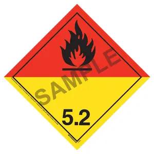 International Division 5.2 Organic Peroxide Placard - Wordless