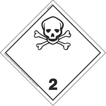 International Dangerous Goods Placard - Toxic Gas (Class 2)