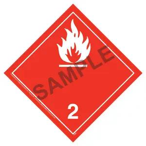 International Division 2.1 Flammable Gas Placard - Wordless