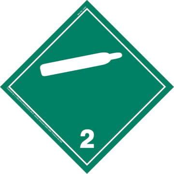 International Division 2.2 Non-Flammable Gas Placard - Wordless