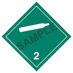 International Division 2.2 Non-Flammable Gas Placard - Wordless