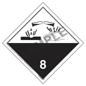 International Class 8 Corrosive Placard - Wordless