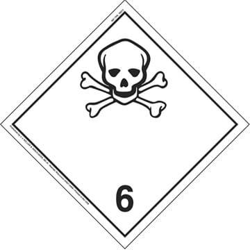 International Division 6.1 Toxic Substances Placard - Wordless