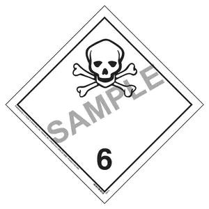 International Division 6.1 Toxic Substances Placard - Wordless