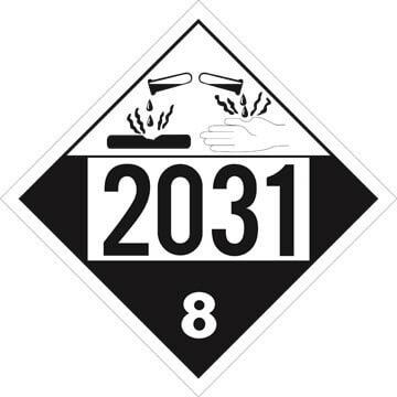 2031 Placard - Class 8 Corrosive